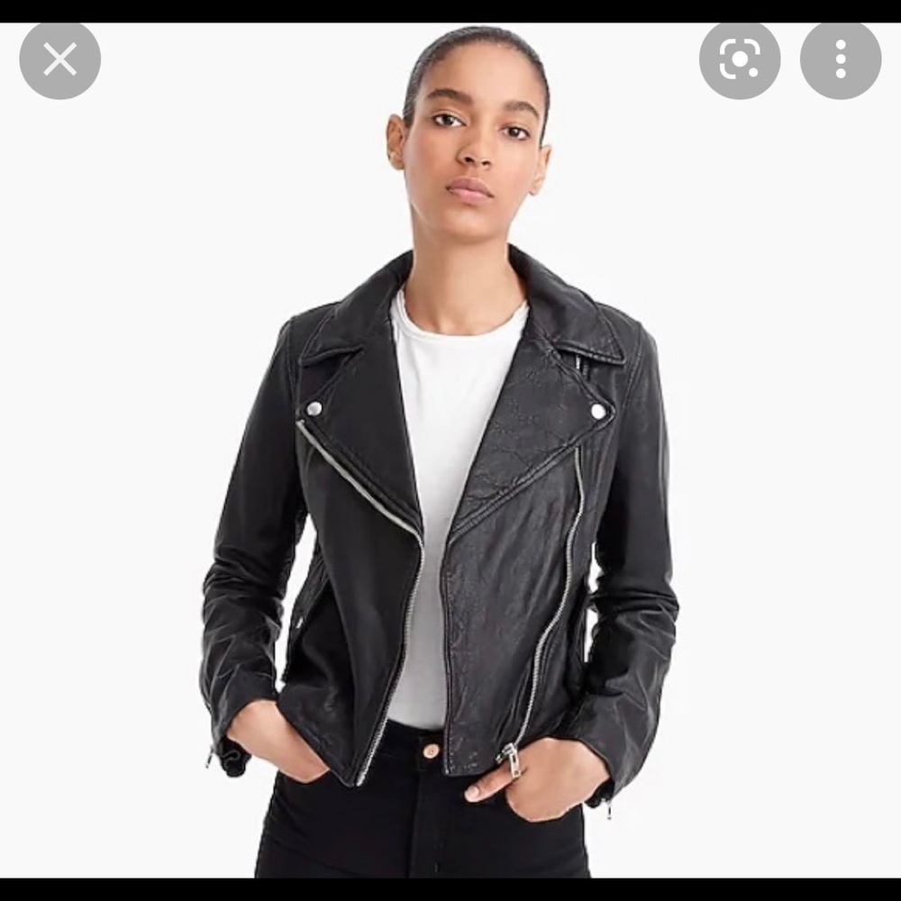 J crew leather Jacket XS brand new